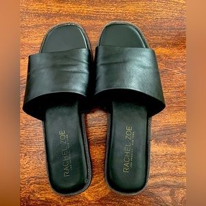 Rachel Zoe black slides, size 7.5